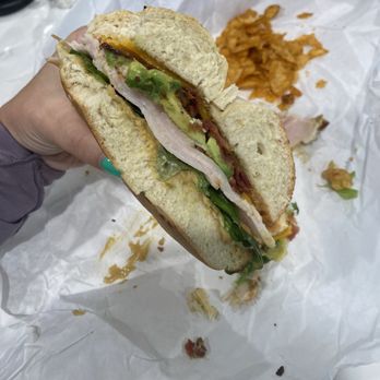 Cassidy's Corner Cafe - Asiago bagel Turkey club sandwich - Cafes Near Me - Long Beach, California