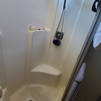 TubPros - before photo of that nasty looking shower insert - Refinishing Services Near Me - Menifee, California TubPros - before photo of that nasty looking shower insert - Refinishing Services Near Me - Menifee, California