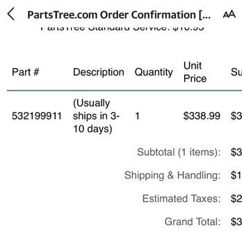 Parts Tree - My original order...and then the scam! - Nurseries & Gardening Near Me - Austin, Texas