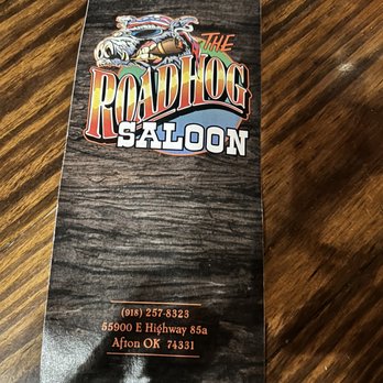 Road Hog Saloon - Menu - Bars Near Me - Afton, Oklahoma