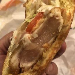 raw Hand-Breaded Chicken Sandwich
