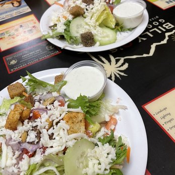 Billy Q's - side salad - Pizza Near Me - Palm Desert, California