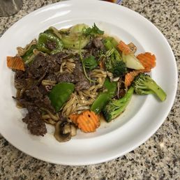 Egg noodle stirfry with beef Egg noodle stirfry with beef