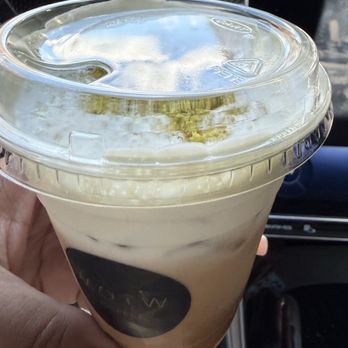MOTW Coffee & Pastries - Iced Pistachio Latte - Coffee & Tea Near Me - Norwalk, Connecticut