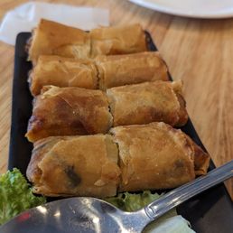 Lady with poufy bob put in the wrong order. We ordered Vietnamese Style Fried Egg Rolls but she brought out Vegetable Egg Rolls. Lady with poufy bob put in the wrong order. We ordered Vietnamese Style Fried Egg Rolls but she brought out Vegetable Egg Rolls.