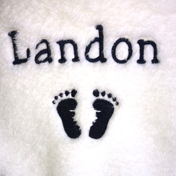 Lion Crest Logos - "PRIDE" and Joy!  Embroidery on this baby blanket makes it extra special! - Screen Printing/T-Shirt Printing Near Me - El Paso, Texas
