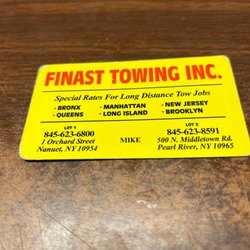 Finast Towing - My card