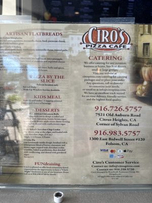 Menu photo 3 Ciro’s Pizza Cafe Folsom, CA