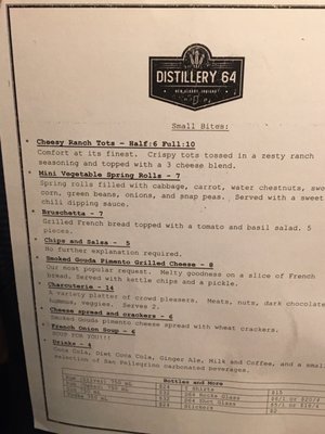 Menu photo 1 Distillery 64 New Albany, IN Menu photo 1 Distillery 64 New Albany, IN
