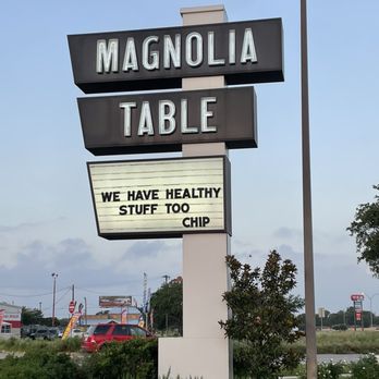 Magnolia Table - Cute outdoor sign. - Breakfast & Brunch Near Me - Waco, Texas Magnolia Table - Cute outdoor sign. - Breakfast & Brunch Near Me - Waco, Texas