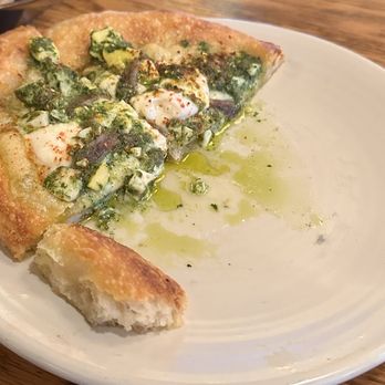 AOC - Burrata Anchovy Flatbread - Cocktail Bars Near Me - Los Angeles, California