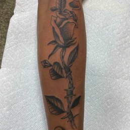 My tattoo! Rose stem with barb wire My tattoo! Rose stem with barb wire