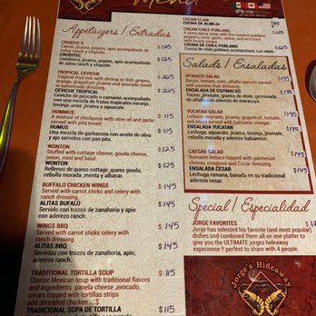 Jorge's Hideaway Shrimp Shack - Menu - Seafood Near Me - Puerto Vallarta, JAL