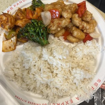 Panda Express - 2 sides plate barely even full - Chinese Near Me - Warsaw, Indiana