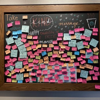 Starbucks - a blackboard covered in post it notes - Coffee & Tea Near Me - Edmonton, Alberta
