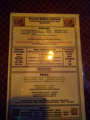 Menu photo 1 Wagon Wheel Lounge Northville, MI Menu photo 1 Wagon Wheel Lounge Northville, MI