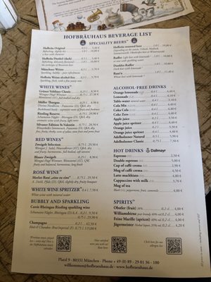Menu photo 8 Hofbräuhaus Munich, BY Menu photo 8 Hofbräuhaus Munich, BY