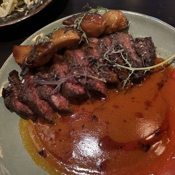 Miles Bistro - The steak with a carrot purée was surprisingly good! - New American Near Me - San Antonio, Texas