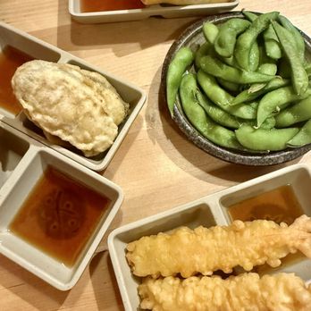 Tokyo Ya - Shrimp Tempura, zucchini tempura, Harumaki Edamame - Sushi Bars Near Me - Astoria, New York Tokyo Ya - Shrimp Tempura, zucchini tempura, Harumaki Edamame - Sushi Bars Near Me - Astoria, New York