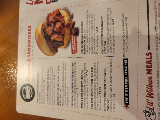Menu photo 6 Famous Dave's Bar-B-Que Aurora, CO
