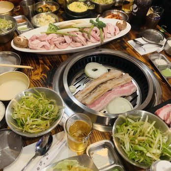 Don Pocha - Hahng jeong sal - 5 orders and samgyubsal- 3 orders with the green onion slice mixes! - Korean Near Me - Upper Arlington, Ohio Don Pocha - Hahng jeong sal - 5 orders and samgyubsal- 3 orders with the green onion slice mixes! - Korean Near Me - Upper Arlington, Ohio