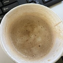 Latte with burnt milk.