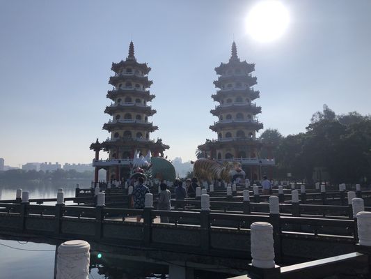 Dragon and Tiger Pagodas by null