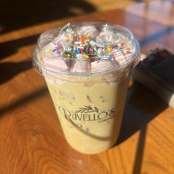 Birthday cake latte