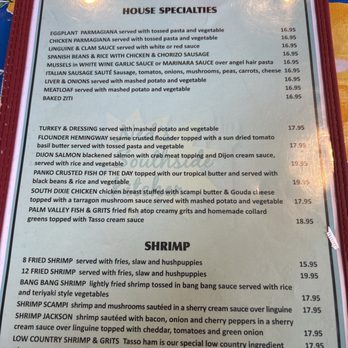 Ned's Southside Kitchen - Main standard menu - New American Near Me - Saint Augustine, Florida