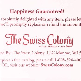 Swiss Colony - Happiness Guaranteed! - Cheese Shops Near Me - Monroe, Wisconsin Swiss Colony - Happiness Guaranteed! - Cheese Shops Near Me - Monroe, Wisconsin
