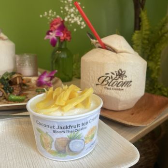 Bloom Thai Cuisine - Fresh coconut and coconut jackfruit ice cream! So good - Thai Near Me - Lakewood, Washington Bloom Thai Cuisine - Fresh coconut and coconut jackfruit ice cream! So good - Thai Near Me - Lakewood, Washington