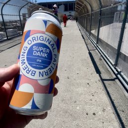 Pre A's game IPA on the bridge
