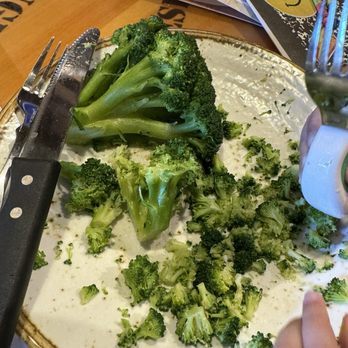 Bubba Gump Shrimp - Steamed broccoli side (after I chopped it up for my kiddo) - Seafood Near Me - Long Beach, California Bubba Gump Shrimp - Steamed broccoli side (after I chopped it up for my kiddo) - Seafood Near Me - Long Beach, California