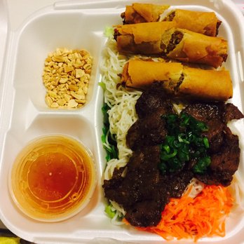 Pho Kitchen - Vermicelli with grilled pork and egg rolls - Vietnamese Near Me - San Diego, California Pho Kitchen - Vermicelli with grilled pork and egg rolls - Vietnamese Near Me - San Diego, California