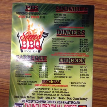 Sim's Bar-B Que - Menu - Barbeque Near Me - Little Rock, Arkansas Sim's Bar-B Que - Menu - Barbeque Near Me - Little Rock, Arkansas