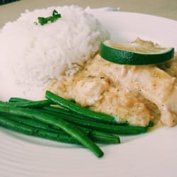 Nomnomnom Happy Food - Lime chicken strip with alfredo sauce