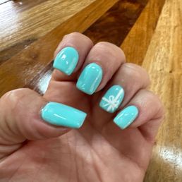 Orchid Nail Salon... my Tiffany inspired nails.