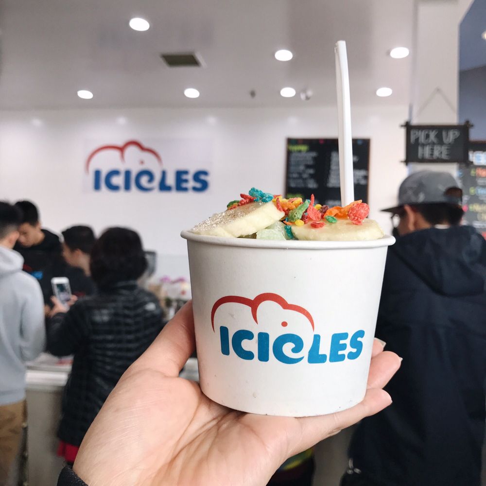 Icicles - Gotcha Matcha + fruity pebbles, banana & mochi - Desserts Near Me - Newark, California Icicles - Gotcha Matcha + fruity pebbles, banana & mochi - Desserts Near Me - Newark, California