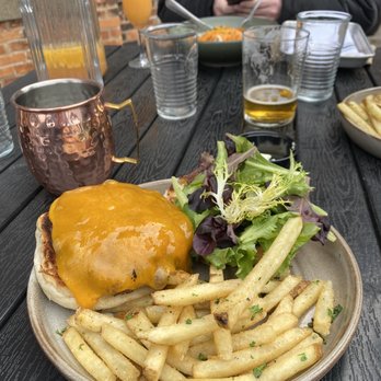 600 Kitchen & Bar - Hamburger with fries. - American Near Me - Kalamazoo, Michigan