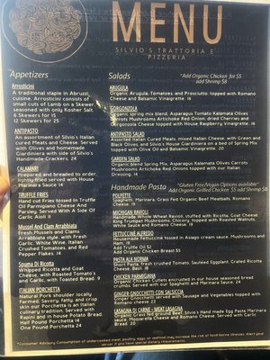 Menu photo 2 Silvio's Trattoria e Pizzeria Canton, MI Menu photo 2 Silvio's Trattoria e Pizzeria Canton, MI
