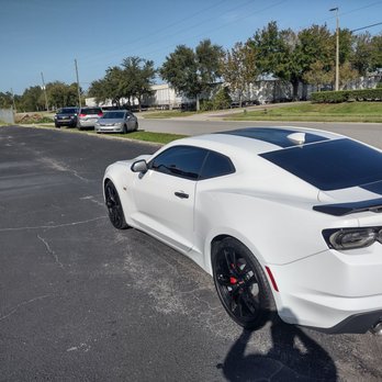 Ultimate Wraps - New black racing strip, blacked out spoiler - Vehicle Wraps Near Me - Orlando, Florida Ultimate Wraps - New black racing strip, blacked out spoiler - Vehicle Wraps Near Me - Orlando, Florida