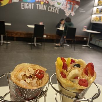 Manna Crepe - #20. Lychee Valentine Crepe & #15. Harajuku Fruit Cocktail Crepe - Creperies Near Me - Katy, Texas Manna Crepe - #20. Lychee Valentine Crepe & #15. Harajuku Fruit Cocktail Crepe - Creperies Near Me - Katy, Texas