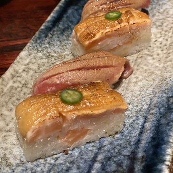 Temaki Den - Ootoro Aburi Nigiri and Salmon Oshizushi - Sushi Bars Near Me - Denver, Colorado Temaki Den - Ootoro Aburi Nigiri and Salmon Oshizushi - Sushi Bars Near Me - Denver, Colorado