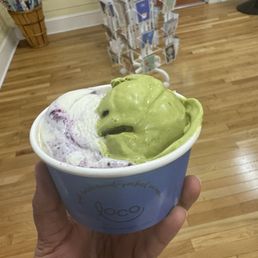 Blueberry mascarpone, Strawberry matcha