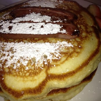 Eat. - Golden brown pancakes with apple chicken sausage - New American Near Me - Las Vegas, Nevada