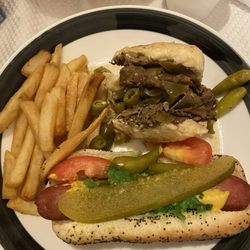 Brodie's Chicago Style Hotdogs & More - Half a beef on traditional roll, Chicago style beef sandwich and each came w fries