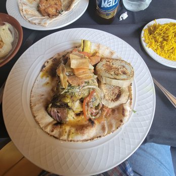 Hash O Nash - LAMB SHANK WITH RICE AND EGG PLANT - Lebanese Near Me - Mamaroneck, New York