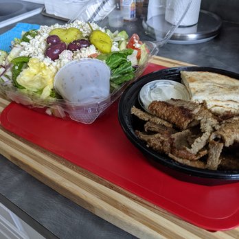 The Greek Spot - Greek salad with a side of gyro meat - Greek Near Me - Cape Coral, Florida