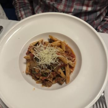 Rominna's - Penne with tomato sauce and sausage - Italian Near Me - Ketchum, Idaho