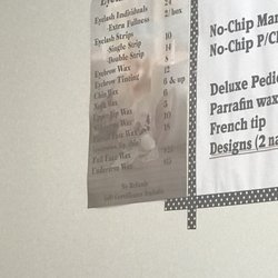 Nail Works - Prices for eyelashes and waxes